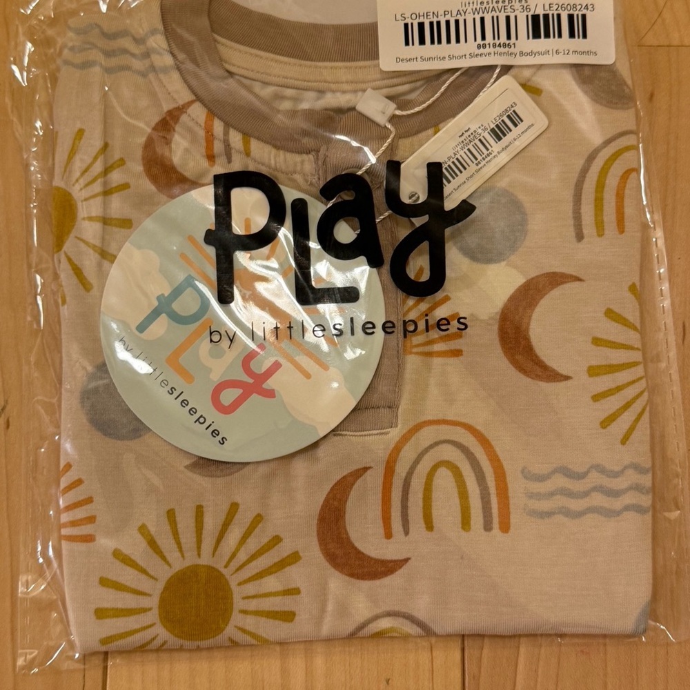 Little Sleepies Desert Sunrise Short Sleeve Henley Bodysuit